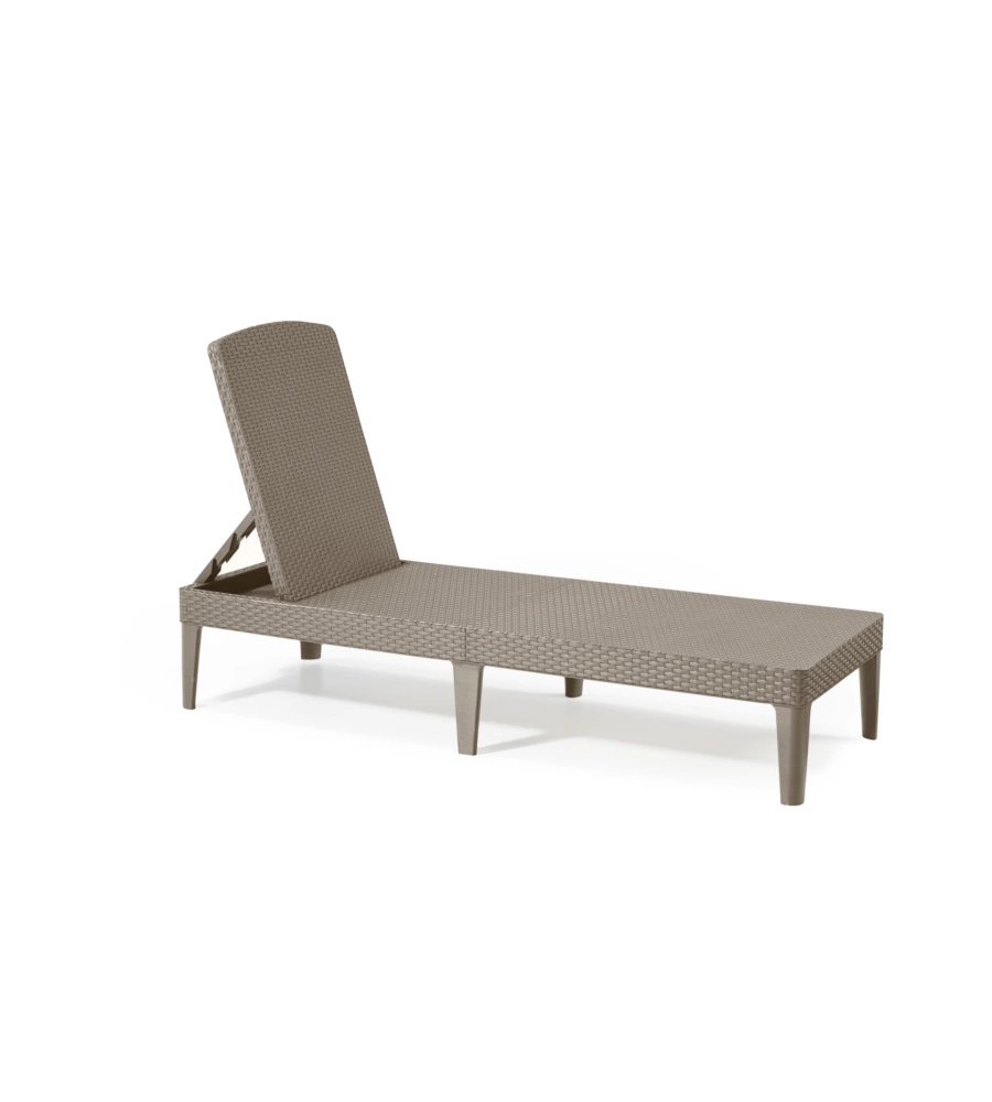 OUTLET - DIFETTI ESTETICI - SDRAIO LETTINO PRENDISOLE KETER "JAIPUR SUNLOUNGER" COLORE CAPPUCCINO, 187,5X58X29 CM